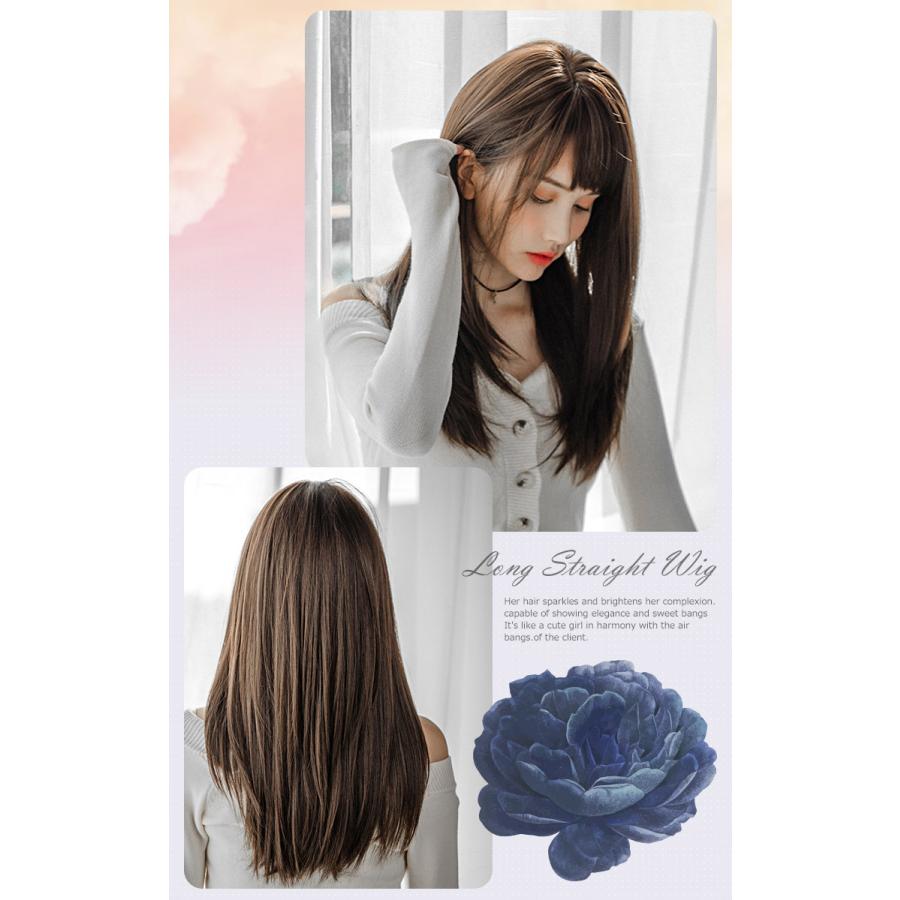 ストレートロングヘアウイッグ自然グラデーション ミディアム エクステ コスプレ 医療用 女性 結婚式 ハロウィン コンプリートフィット清純なイメージ W009 Skyヤフーショップ 通販 Yahoo ショッピング