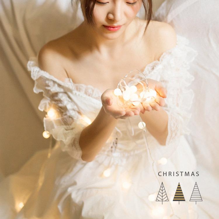 イルミネーションライト LED 6M 40球 クリスマス ライト 電池式 LED