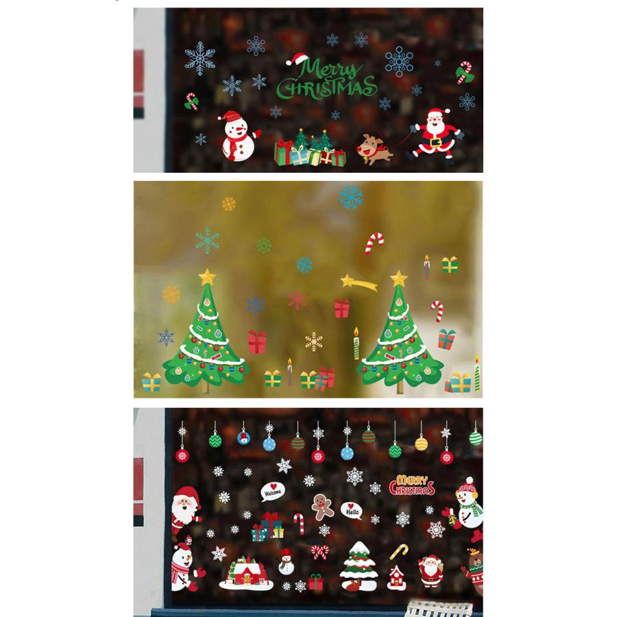 在庫処分］クリスマスウォールステッカー 壁紙 シール 窓デコシール