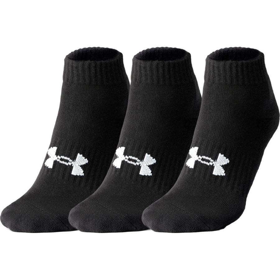 UNDERARMOUR アンダーアーマー CORE LOW CUT SOCKS ソックス (3P BLK/BLK/WHT 1361574