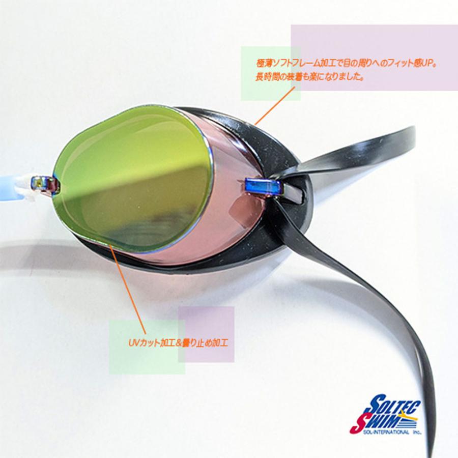 Soltec-swim ソルテック SOLレーシングゴーグル ミラー グリーン 2012883｜sky-spo｜02