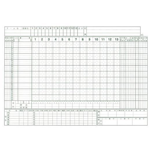 MIZUNO ミズノ スコアブック　保存版 野球用 2ZA605｜sky-spo｜02
