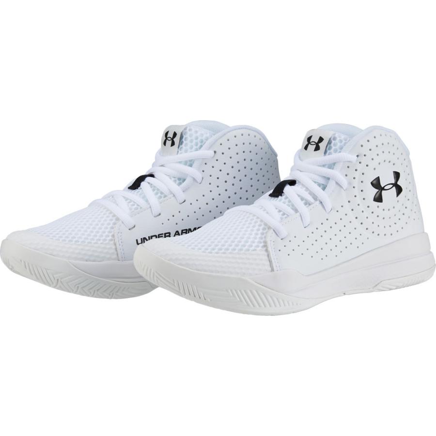 UNDER ARMOUR アンダーアーマー GS JET 2019 SYN WHT ホワイト/BLK ブラック 3022778-100 シューズ バスケット｜sky-spo