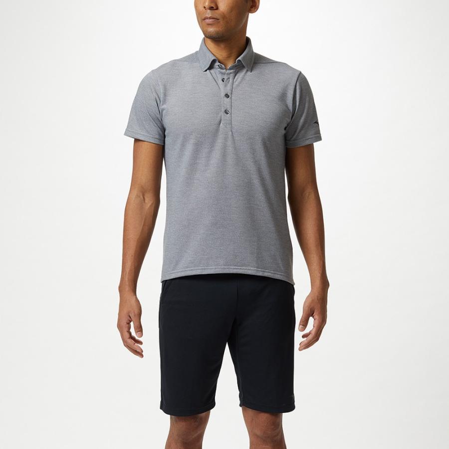 Mizuno ミズノ ポロシャツ メンズ グレー杢 32ma908305 32ma9083 05