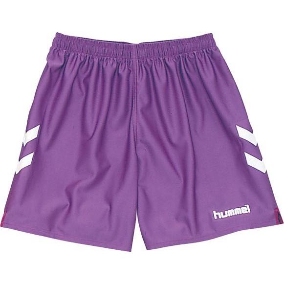 hummel ヒュンメル サッカー ウェアー ストア 特別セール品 ジュニアゲームパンツ HJG500480 パープル×ホワイト