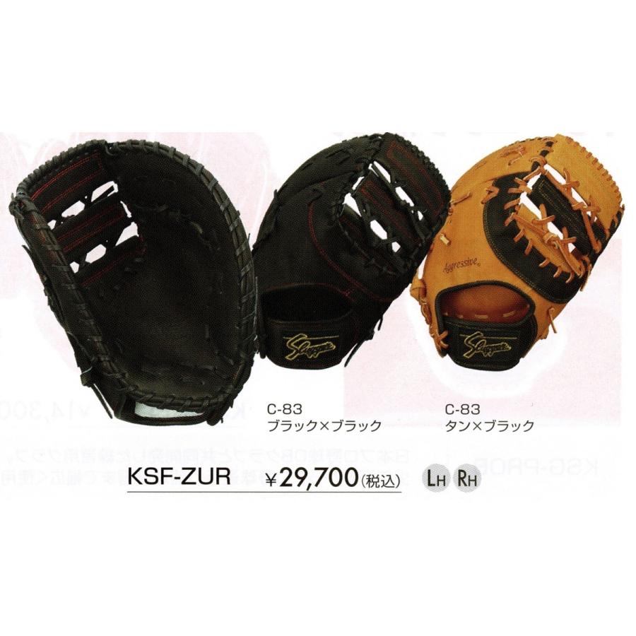 久保田スラッガー 軟式ファーストミット KSF-ZUR ミット ブラック 
