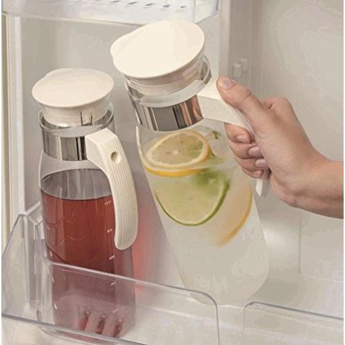HARIO (ハリオ) 冷蔵庫 ポット スリム N 1,400ml オフホワイト RPLN-14