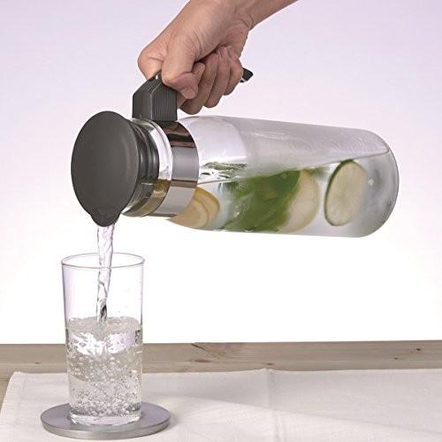 HARIO (ハリオ) 冷蔵庫 ポット スリム N チャコールグレー 1400ml RPLN