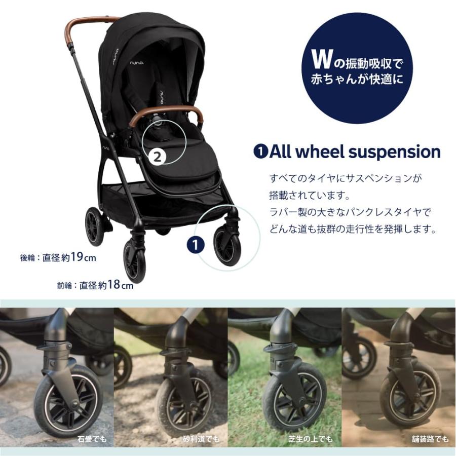 nuna ヌナ ベビーカー TRIV black frame トリヴ ブラックフレーム