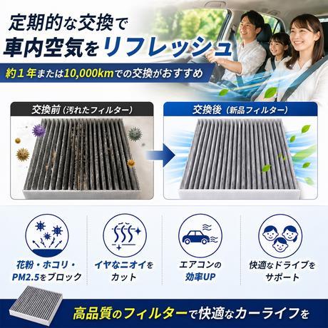 エアコンフィルター トヨタ 互換 活性炭入り プリウス30 プリウスα ハリアー アクア |  | 03