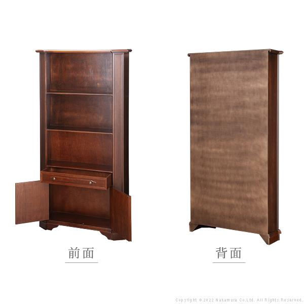 イタリア 家具 ヴェローナクラシック オープンキャビネット W98cm ハイタイプ  輸入家具 アンティーク風 イタリア製 おしゃれ 高級感 木製 リモート 在宅の画像