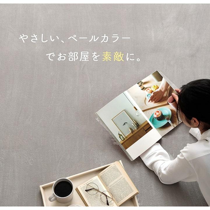 ラグ 洗える ラグマット カーペット 絨毯 185×185 抗菌防臭 おしゃれ ルームマット コンパクト オールシーズン シンプル 無地 滑り止め 床暖房_2