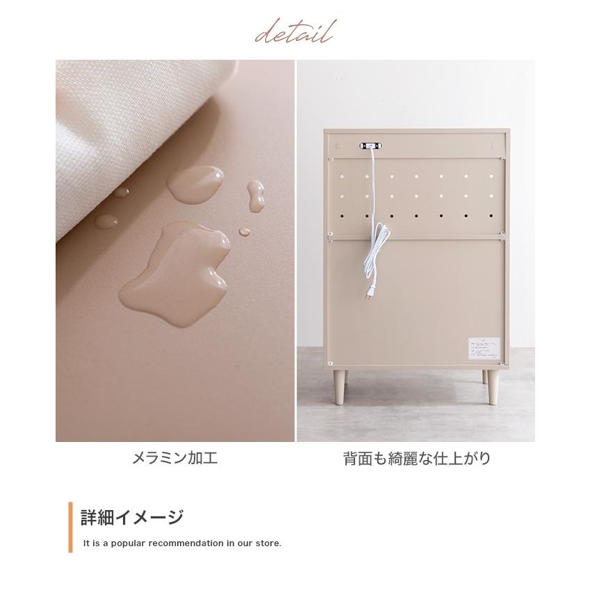 幅60㎝】レンジ台 コンセント付き 韓国 おしゃれ 食器棚【ピンクベージュ】