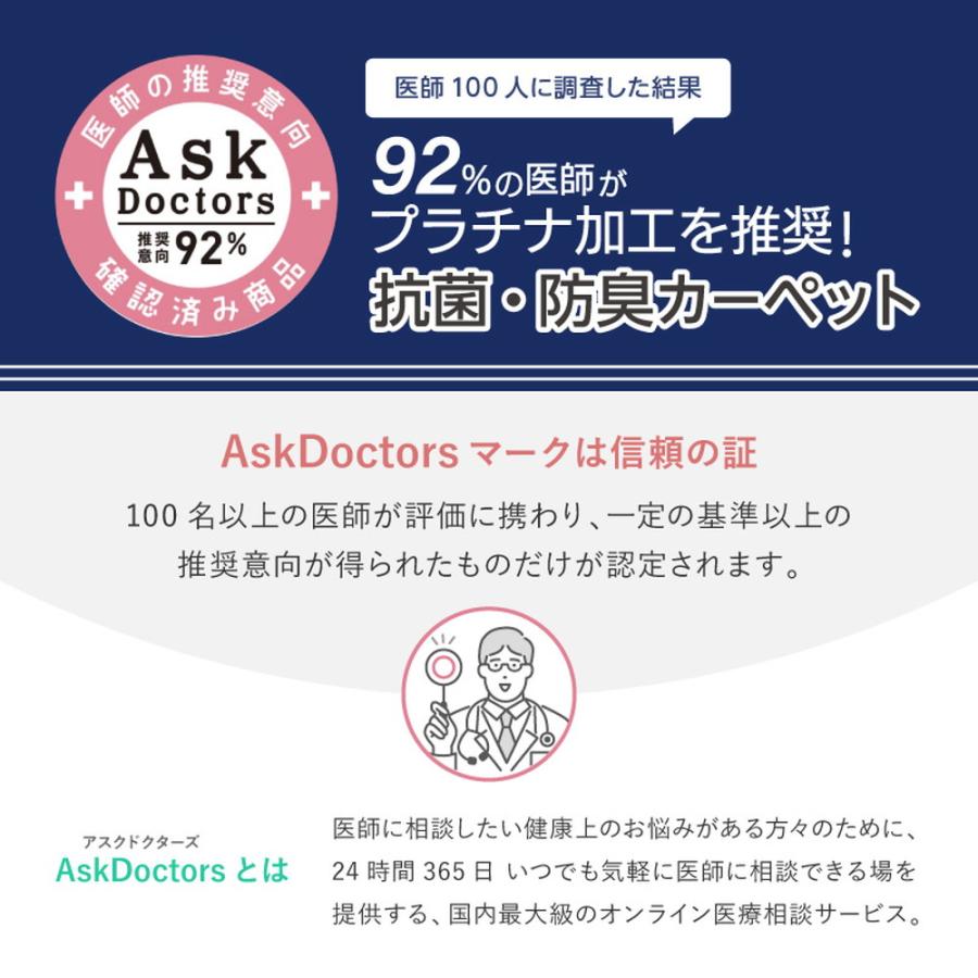 セレクトショップ購入 ラグ ラグマット おしゃれ カーペット 6畳 261×352cm フリーカット AskDoctors 抗菌プラチナ加工 抗菌 防臭 防カビ 抗ウイルス 消臭 ペット 日本製