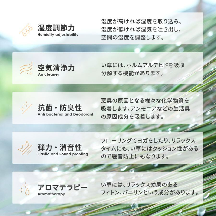 ラグ ラグマット 夏用 い草 約3畳 長方形 おしゃれ 抗カビ 消臭 シンプル 涼しい 和モダン リビング 和室 寝室 快適 191×240cm_7
