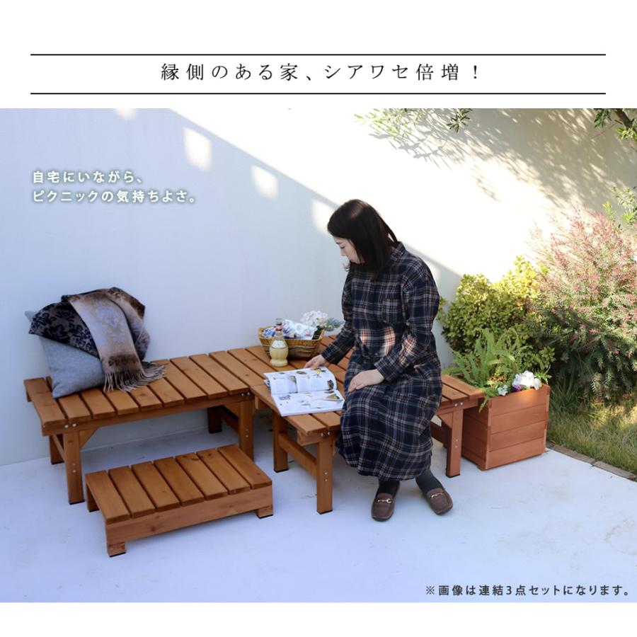 縁台 木製 おしゃれ diy 屋外 ステップ セット アウトドアリビング 庭 ガーデニング ウッドデッキ DIY ライトブラウン ダークブラウンの画像