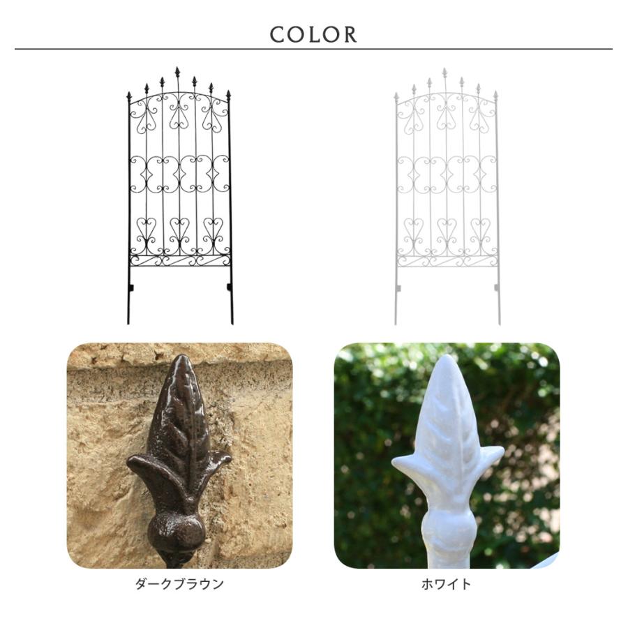 フェンス ガーデンフェンス アイアン 外構 diy 簡単 屋外 自立 埋め込み 簡易 柵 鉄 庭 本体 おしゃれ プランター 白 アイアンフェンス 4個 セット_9