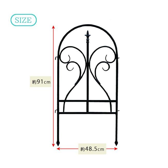 フェンス ガーデンフェンス アイアン 外構 diy 簡単 屋外 自立 埋め込み 簡易 柵 鉄 庭 本体 おしゃれ プランター 白 アイアンフェンス | ブランド登録なし | 05
