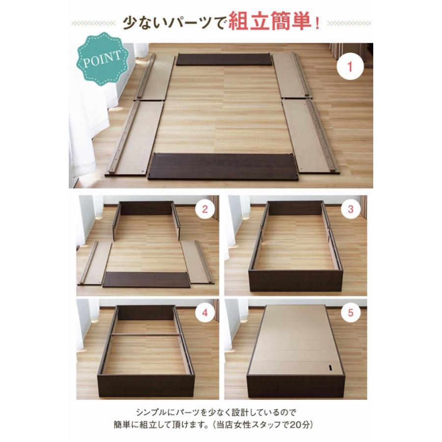 ベッドフレーム シングルベッド コンパクト ベッド下収納 大容量 収納