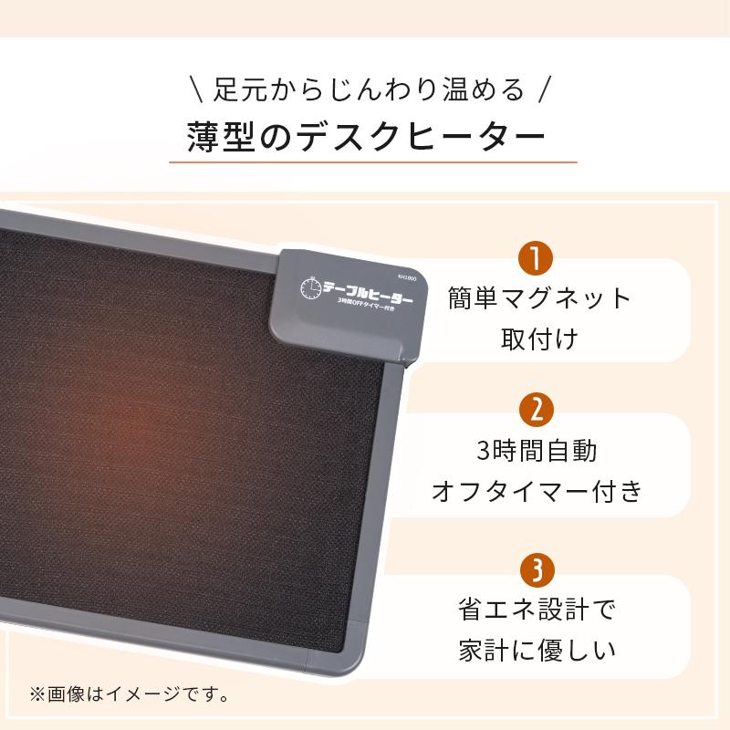 デスクヒーター オフィス ヒーター 足元ヒーター 省エネ 薄型 マグネット付き オフタイマー付き デスク下 フットヒーター 電気ヒーター_3