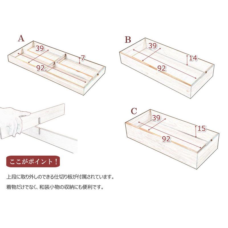 桐ケース 衣装ケース 3段 おしゃれ スタッキング キャスター付 押入れ クローゼット 桐たんす 保管庫 保管ケース 竹炭シート 着物 衣類収納 洋服 浴衣 印籠式_14