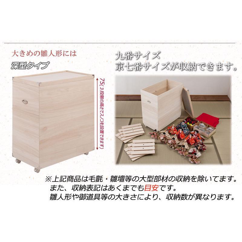 雛人形収納 ひな人形 収納BOX 収納ケース 高さ63.5cm 奥行77cm