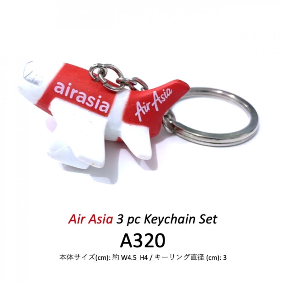 AIR ASIA JAPAN 3pc Keychain エアアジア・ジャパン機内販売品 キーホルダ｜skyart-japan｜03