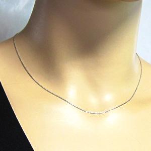 小豆チェーン プラチナ850 ネックレス チェーンのみ 経0.28mm/直径1mm_1