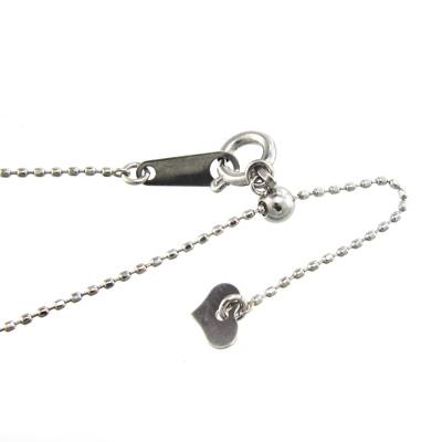 経0.8mm/直径0.8mm チェーンのみ ネックレス プラチナ850 カットボールチェーン スライド式_3