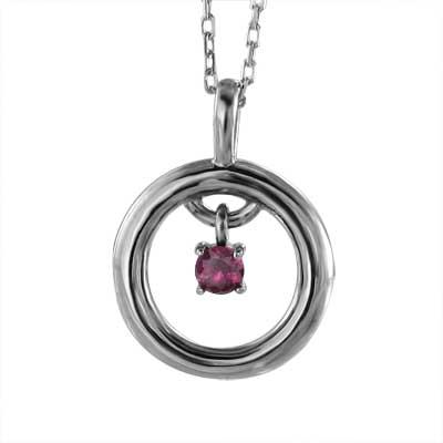 今だけ限定価格 甲丸 ペンダント 1粒石 ルビー 7月の誕生石 18金ホワイトゴールド 最新コレックション Www Skylanceronline Com