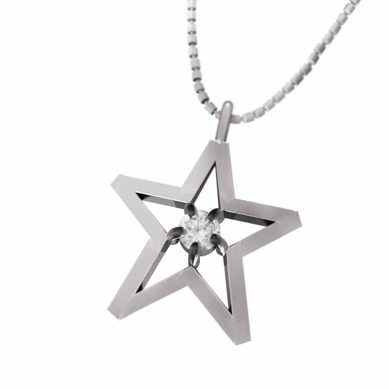 21正規激安 星 ジュエリー ジュエリー ペンダント 1粒 石 ダイヤモンド ペンダント ネックレス スター ヘッド 一粒 ホワイトゴールドk10 大サイズ メンズアクセサリー Headshotsbar Com