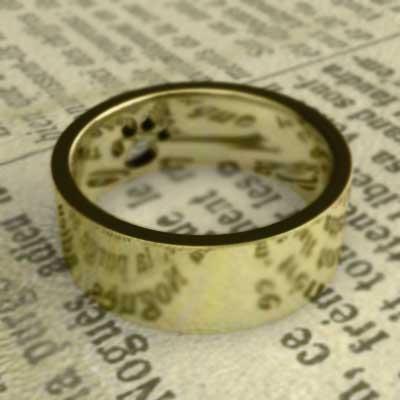 ついに再販開始！ 猫 地金 平らな指輪 k18イエローゴールド 約7mm幅 大きめサイズ 厚さ約1.4mm 肉球抜き