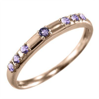 リング アメシスト(紫水晶) 10kピンクゴールド