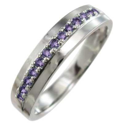 指輪 アメジスト プラチナ900 2月誕生石