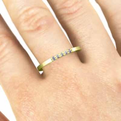 新品 タンザナイト ハーフエタニティ リング 0.38ct K18