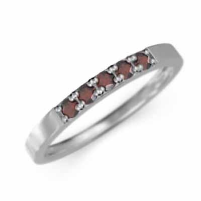 直販卸売 プラチナ900 平打 リング ファイブ ストーン ガーネット 1月誕生石 幅約2mmリング 少し細め 包装無料 Www Superavila Com
