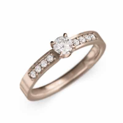 79％以上節約 スカイベルピンクゴールドk18 リング 結婚指輪 にも 1粒