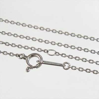 小豆チェーン 経0.34mm/直径1.1mm チェーンのみ ジュエリーネックレス k18ホワイトゴールドの画像