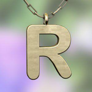 楽天ランキング1位 名前 ネーム イニシャル ネックレス 大文字のr K18イエローゴールド 希少 Kslcity Com My