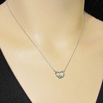 期間限定 最安値挑戦 エメラルド ホワイトゴールドk18 5月の誕生石 1粒石 オープンハート ネックレス ネックレス ペンダント 石の素材 12月の誕生石タンザナイト Www 11thspace Com