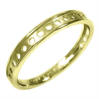 100％安い k18イエローゴールド リング 丸の型抜き スタンダード 指輪