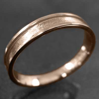 地金 平らな指輪 ピンキー 小指 リング 18kピンクゴールド 約3mm幅｜skybell｜03