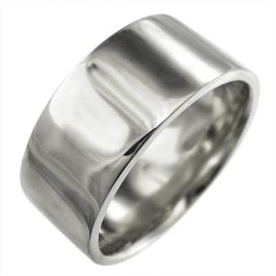 平らな指輪 メンズ 幅広 指輪 18金ホワイトゴールド 約10mm幅 厚さ約2mmの重量感 特大サイズ｜skybell｜04