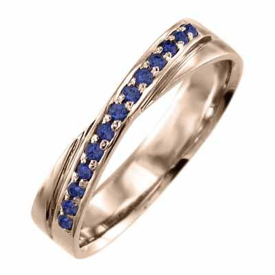 指輪 サファイヤ ピンクゴールドk10