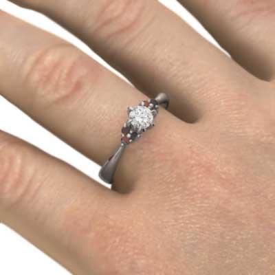 【値段交渉可：送料込】 プラチナ900 オーダーメイド 結婚指輪 にも ガーネット 天然ダイヤモンド 【E2381676720】(86190円)