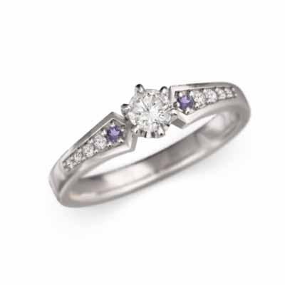 オーダーメイド 婚約 指輪 アメシスト(紫水晶) アメシスト(紫水晶) 白金（プラチナ）900 2月誕生石