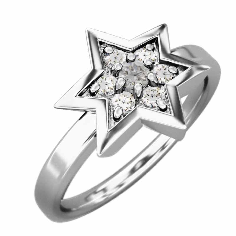 指輪 ダビデの星 ダイアモンド 4月誕生石 k10ホワイトゴールド 六芒星中サイズ :rd-1046k10wg:skybell - 通販 -  Yahoo!ショッピング