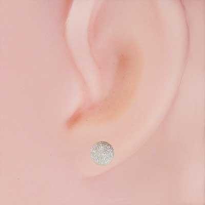 5mm球 ジュエリーピアス シンプル フラッシュボールピアス プラチナ900の画像