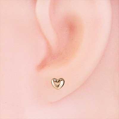 3mm ハート ハートピアス ピアス シンプルの画像
