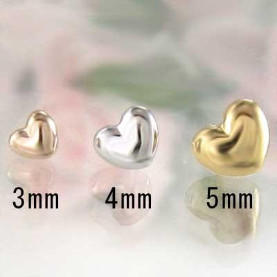 3mm ハート ハートピアス ピアス シンプルの画像
